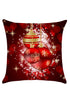 Sexy Deep Red Christmas Snowflakes Balls Pattern Throw Pillow Case